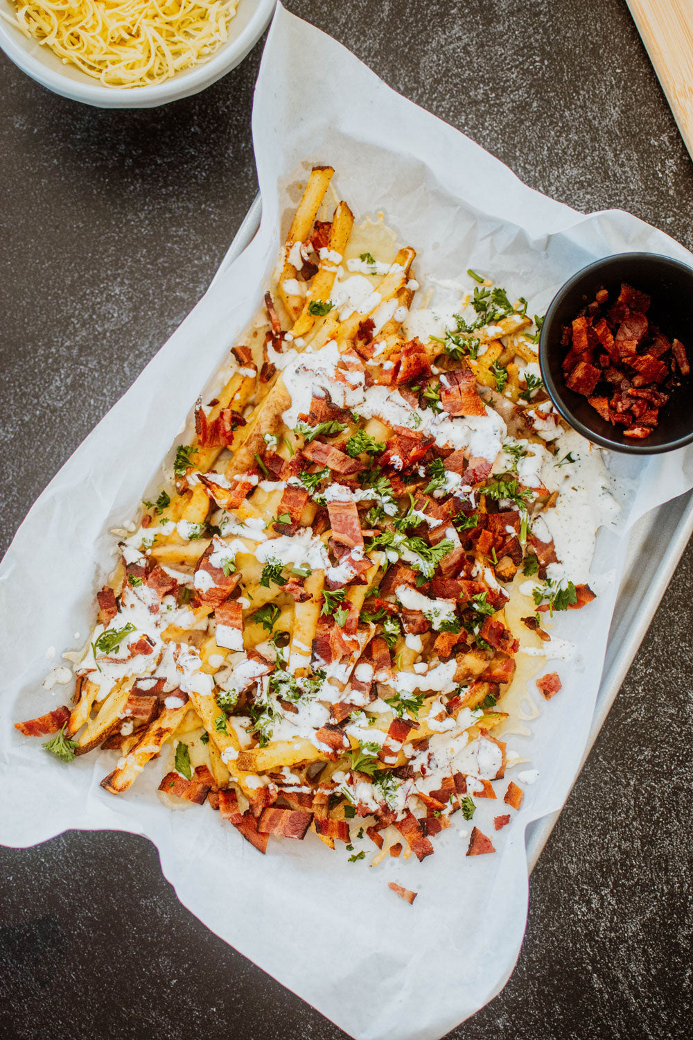 loaded bacon cheese fries