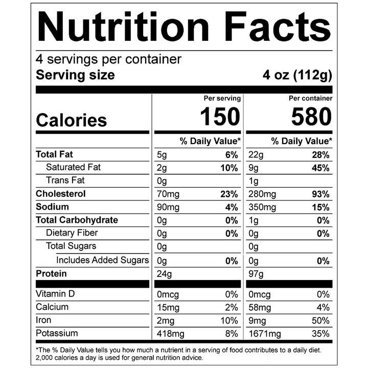 organic prairie beef stew meat nutritional information