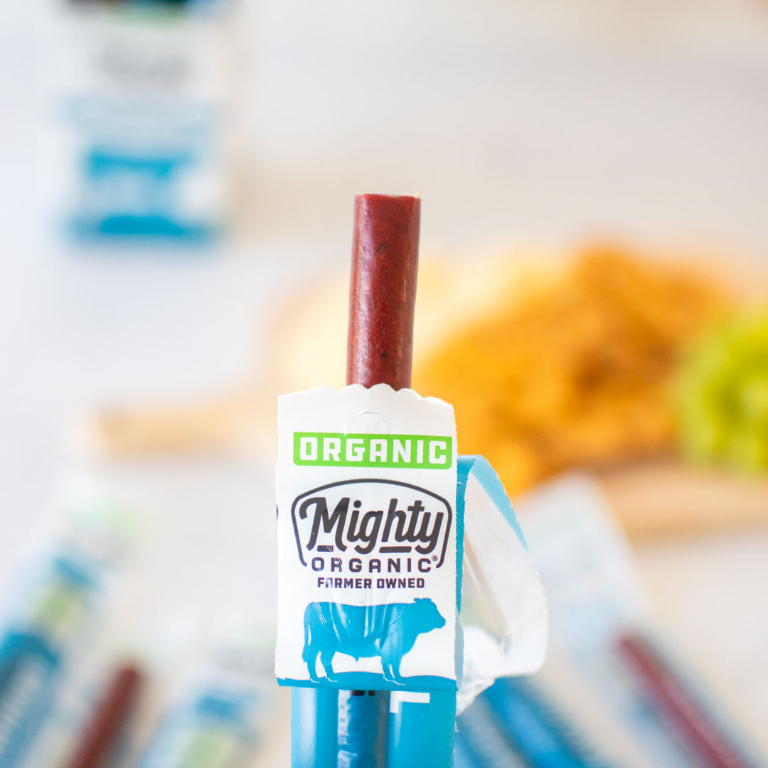 mighty organic beef stick original