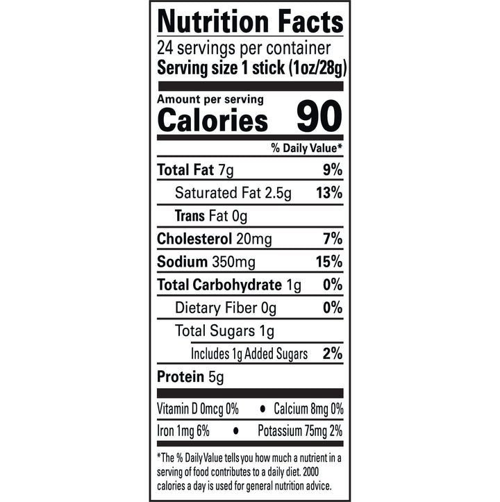 mighty teriyaki beef stick nutritional info